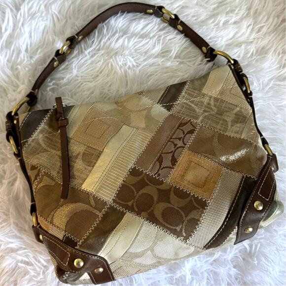 Y2K Coach 12523 Carly Signature Patchwork Hobo Bag Shoulder Bag - Picture 1 of 12
